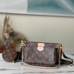 Louis Vuitton Brown Monogram Crossbody Bag Set